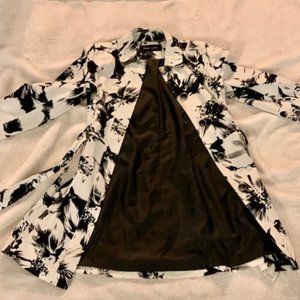 Black and white trench coat
